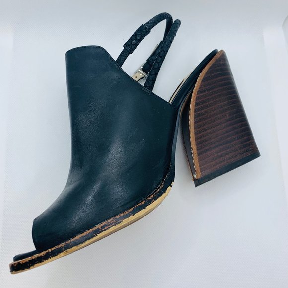 Clarks - Genuine Leather Wedge 4" Heels - Black - Picture 2 of 9
